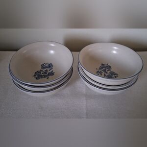 Vtg Phaltzgraff Yorktowne Stoneware Soup/ Cereal Bowls- Set Of 6.